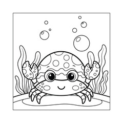 animal coloring page. animal vector,