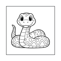 animal coloring page. animal vector,