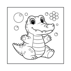 animal coloring page. animal vector,