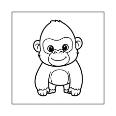 animal coloring page. animal vector,