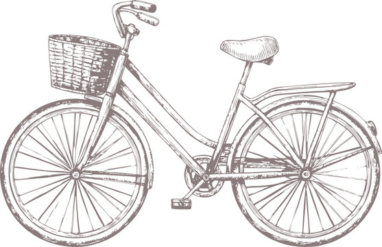 Hand-drawn illustration of a retro bicycle, showcasing vintage design and classic details. Perfect for transportation, travel, cycling, nostalgia, and retro-themed creative projects.retro-bicycle (1)