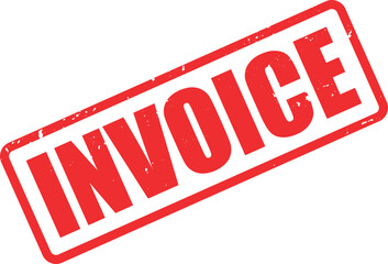 A worn red rectangular stamp boldly announces payment received on a clean white transparent background