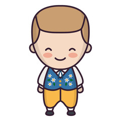 Cute swedish boy character
