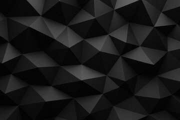 Fototapeta premium Dark Low Poly Geometric Modern Abstract Surface with Deep Polygon Structure and Sharp Texture