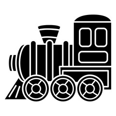 Train engine toy black © Vexels