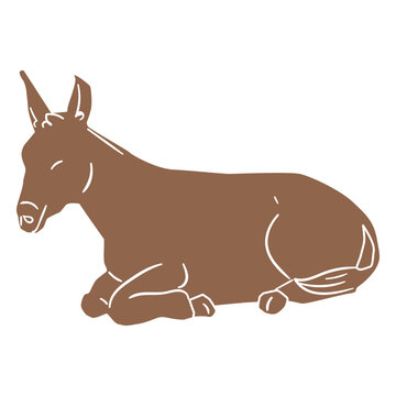 Nativity donkey silhouette