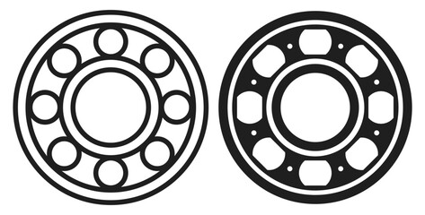 Bearing vector web icons set