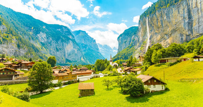 Beautiful Alpine nature in Swiss Alps
