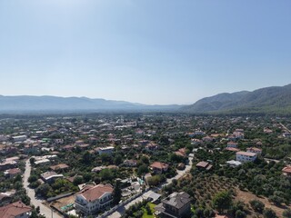Fototapeta premium Aerial view of beautiful landscape