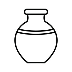 Simple Outline Vase Icon