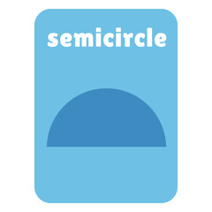 Fototapeta premium Semicircle shape flashcard