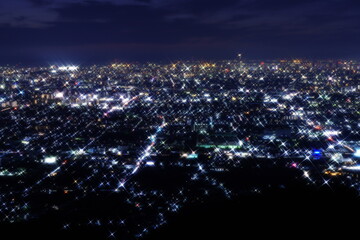 大阪平野夜景遠望