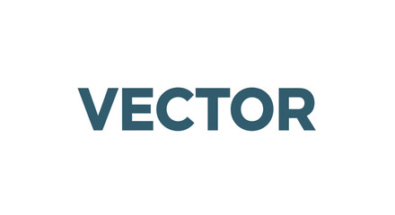 Bold Blue VECTOR Text in Modern Sans-Serif Font.