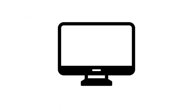 animated ui icon shows ui in bold font on a monitor display. Transparent background 4k 