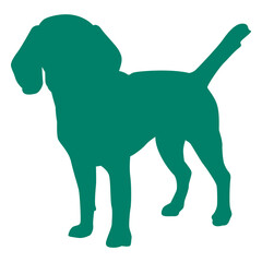 Cute puppy silhouette