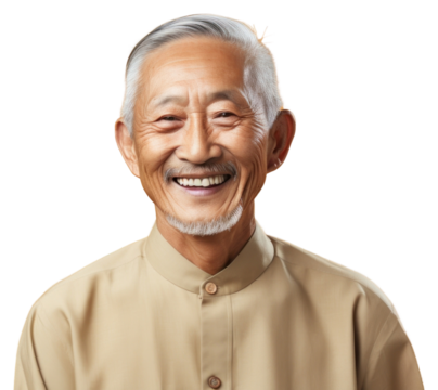 PNG Chinese Grandfather smiling face portrait laughing adult.