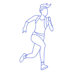 Female athlete stroke