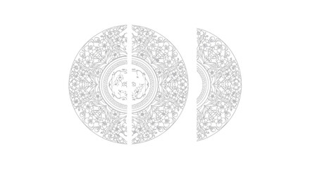 Intricate Circular Mandala Design with Decorative Patterns.