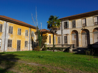 The Monza park at October: old villa