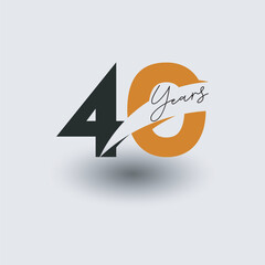 40 Year anniversary template design