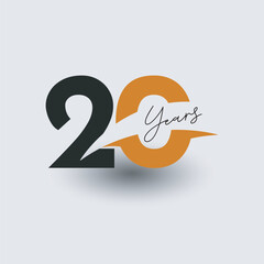 20 Year anniversary template design
