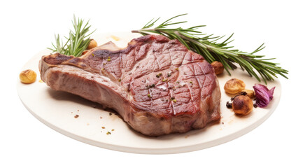 PNG Steak plate meat beef.