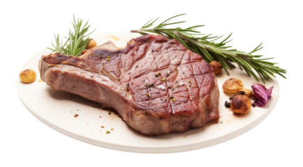 PNG Steak plate meat beef.