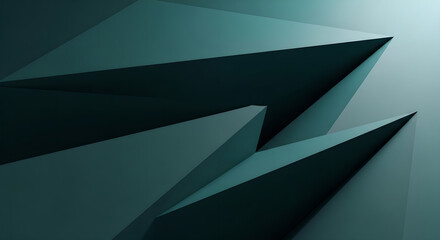 Abstract Geometric Teal Background Modern Shapes Vertical