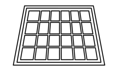 window on white background