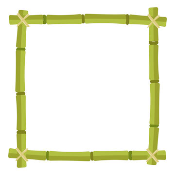 Bamboo frames design square icon