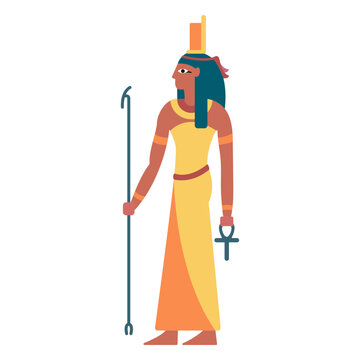 Egyptian gods isis flat