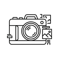 Photography and Digital Media Concept Line Icon