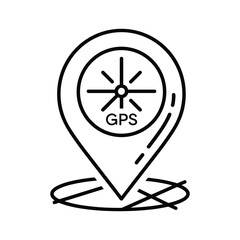 GPS Location Pin with Signal Icon