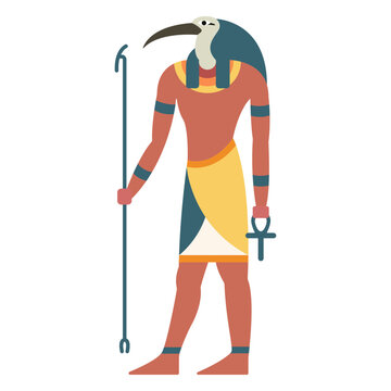 Egyptian gods thoth flat