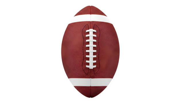 American football isolated on black background close up of sport equipment