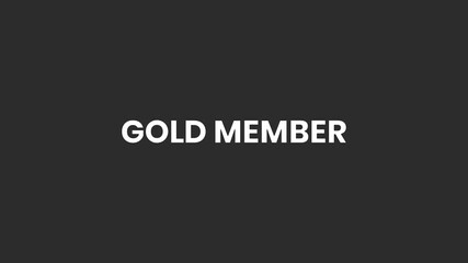 Gold Member Swirly Lines Text Animation 4K – VIP Membership CTA for Premium Access and Rewards