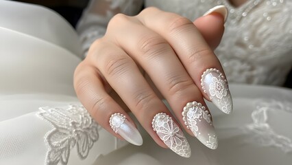 manicure with gel painted on the nails