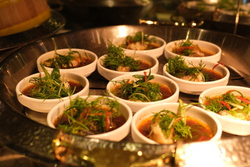 Chinese Food Fish Maw in Red Soup. High quality photo