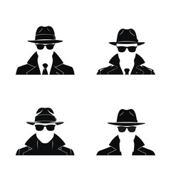 Man in Black Icon Stylized Secret Agent Vector Art-01.eps