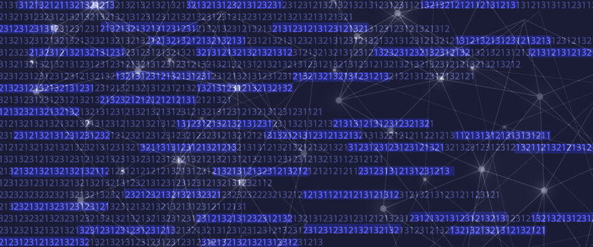 Vector digital code rain in a Matrix inspired futuristic style. High-tech backdrop with glowing binary characters. Binary Software Programming Code Background. Digital Data Technology Concept.