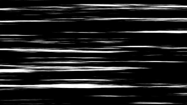 Analog Static Noise texture overlay. Horizontal stripes offset . Scan lines interference. Distorted.