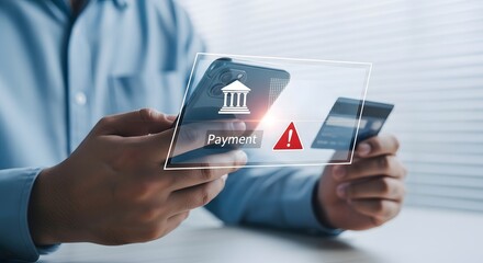 Digital payment warning alert smartphone banking