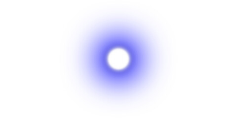 A glowing blue and purple light orb with a bright white center on a plain white background.