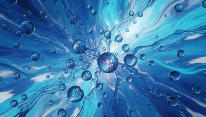 The mesmerizing interplay of water, forming a dynamic and ethereal spectacle. The image showcases the exquisite beauty and fluidity of water.