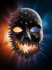 The Star Mask of the Void, tearing apart reality and absorbing stars, micro-detailed
