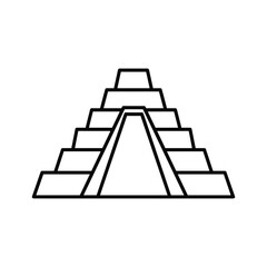 Stepped Pyramid Outline Icon