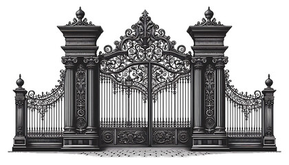 Classic Wrought Iron Gate Design