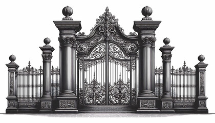 Classic Wrought Iron Gate Design