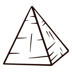 Pyramid shape hand drawn
