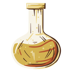 Round bottom flask experiment illustration
